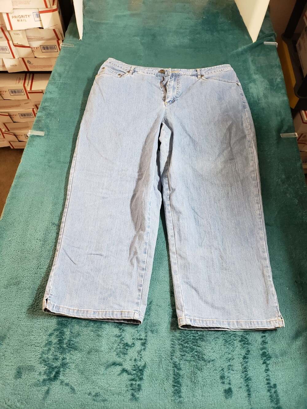 Talbots Jeans Size 12 Womens Blue Stretch Denim Pants Mid Rise Ladies Vintage